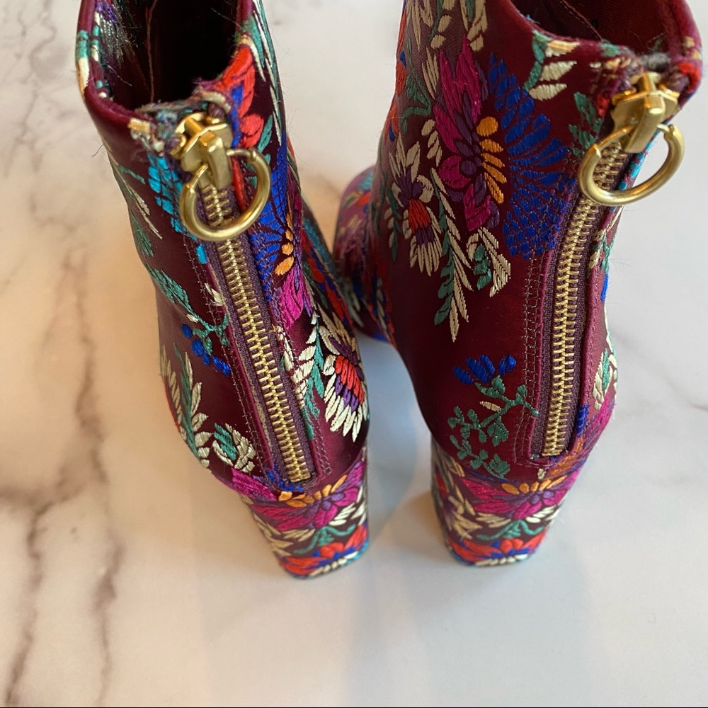 JOIE Saleema Brocade Shimmer Embroidered Bootie - Picture 3 of 7